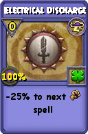 Wizard101 Storm spell card: Electrical Discharge, Spell ID 8616