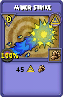 Wizard101 Myth spell card: Minor Strike, Spell ID 8619