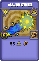 Wizard101 Myth spell card: Major Strike, Spell ID 8622