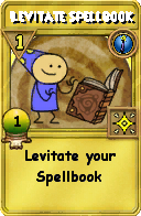 Wizard101 Cantrips spell card: Levitate Spellbook, Spell ID 8625