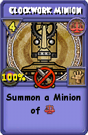 Wizard101 Balance spell card: Clockwork Minion, Spell ID 8626