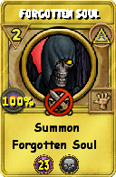 Wizard101 Myth spell card: Forgotten Soul, Spell ID 8628