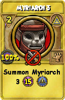 Wizard101 Myth spell card: Myriarch 3, Spell ID 8632