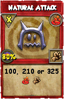 Wizard101 Fire spell card: Natural Attack, Spell ID 8655
