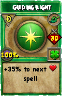 Wizard101 Life spell card: Guiding Light, Spell ID 8662
