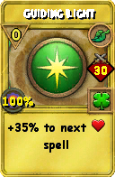 Wizard101 Life spell card: Guiding Light, Spell ID 8664