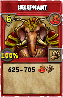 Wizard101 Fire spell card: Helephant, Spell ID 8681