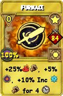 Wizard101 Star spell card: Furnace, Spell ID 8691