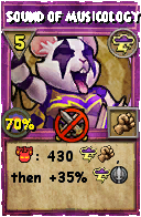 Wizard101 Storm spell card: Sound of Musicology, Spell ID 8701