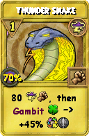 Wizard101 Storm spell card: Thunder Snake, Spell ID 8702