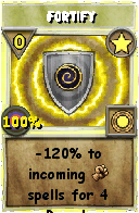 Wizard101 Star spell card: Fortify, Spell ID 8742
