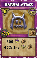 Wizard101 Storm spell card: Natural Attack, Spell ID 8744