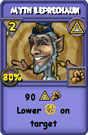 Wizard101 Myth spell card: Myth Leprechaun, Spell ID 8752