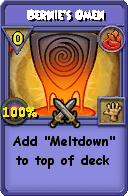 Wizard101 Fire spell card: Bernie's Omen, Spell ID 8758