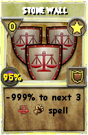 Wizard101 Star spell card: Stone Wall, Spell ID 8760