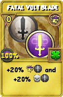 Wizard101 Storm spell card: Fatal Volt Blade, Spell ID 8772