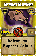 Wizard101 Myth spell card: Extract Elephant, Spell ID 8775