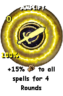 Wizard101  spell card: Amplify, Spell ID 8781