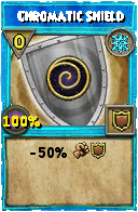 Wizard101 Ice spell card: Chromatic Shield, Spell ID 8785