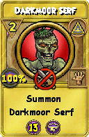 Wizard101 Myth spell card: Darkmoor Serf, Spell ID 8810