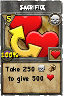 Wizard101 Death spell card: Sacrifice, Spell ID 8826