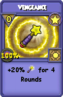Wizard101 Star spell card: Vengeance, Spell ID 8836
