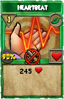 Wizard101 Life spell card: Heartbeat, Spell ID 8849
