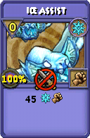 Wizard101 Ice spell card: Ice Assist, Spell ID 8850