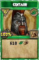 Wizard101 Life spell card: Centaur, Spell ID 8851