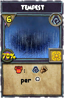 Wizard101 Shadow spell card: Tempest, Spell ID 8857