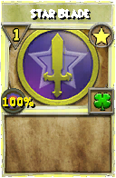 Wizard101 Star spell card: Star Blade, Spell ID 8859
