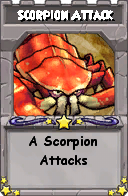 Wizard101 School 16 spell card: Scorpion Attack, Spell ID 8864