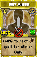 Wizard101 Myth spell card: Buff Minion, Spell ID 8870