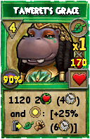 Wizard101 Life spell card: Taweret's Grace, Spell ID 8882