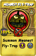 Wizard101 Myth spell card: Meanest Fly-Trap, Spell ID 8884