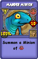 Wizard101 Balance spell card: Mander Minion, Spell ID 8892