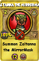 Wizard101 Myth spell card: Zaltanna the MirrorMask, Spell ID 8893