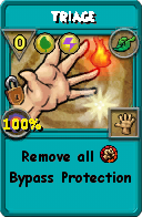 Wizard101 Life spell card: Triage, Spell ID 8909