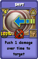 Wizard101 Myth spell card: Shift, Spell ID 8911