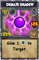 Wizard101 Shadow spell card: Donate Shadow, Spell ID 8915