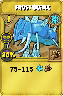 Wizard101 Ice spell card: Frost Beetle, Spell ID 8917