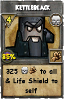 Wizard101 Death spell card: Kettleblack, Spell ID 8919