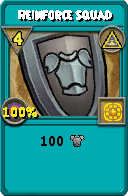 Wizard101 Myth spell card: Reinforce Squad, Spell ID 8935