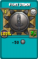 Wizard101 Death spell card: Fishy Stench, Spell ID 8940