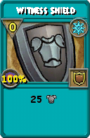 Wizard101 Ice spell card: Witness Shield, Spell ID 8943