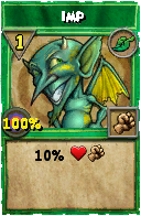 Wizard101 Life spell card: Imp, Spell ID 8956