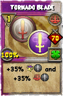 Wizard101 Balance spell card: Tornado Blade, Spell ID 8961