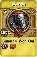 Wizard101 Myth spell card: War Oni, Spell ID 8982