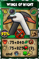 Wizard101 Life spell card: Wings of Night, Spell ID 8990