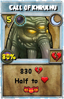 Wizard101 Moon spell card: Call of Khrulhu, Spell ID 8756